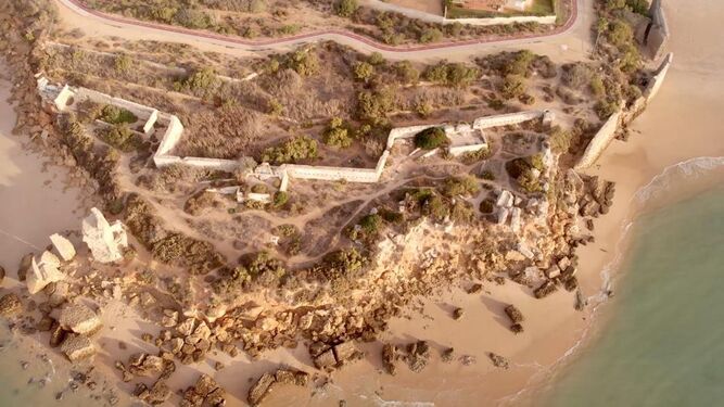 Una imagen aérea del Fuerte de Santa Catalina.
