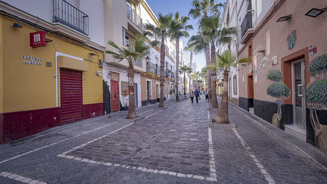 Una imagen de la calle de La Palma sin terrazas.