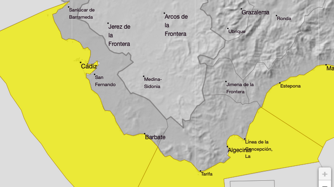 El tiempo en Cádiz: La Aemet activa el aviso amarillo por fenómenos costeros este jueves