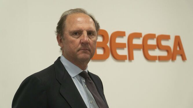 Javier Molina, presidente ejecutivo  de Befesa, en la sede de la compañía en Sevilla.