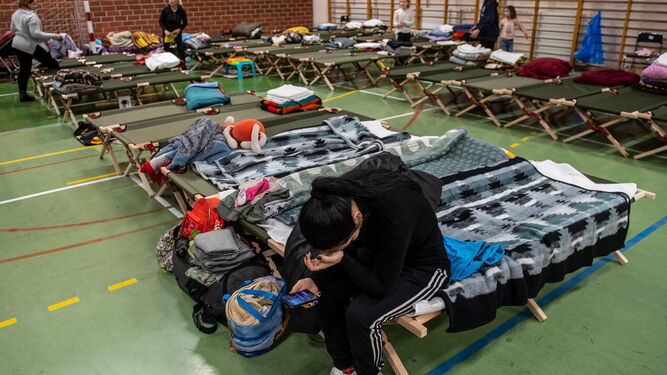 Refugiados de Ucrania acogidos en Polonia.