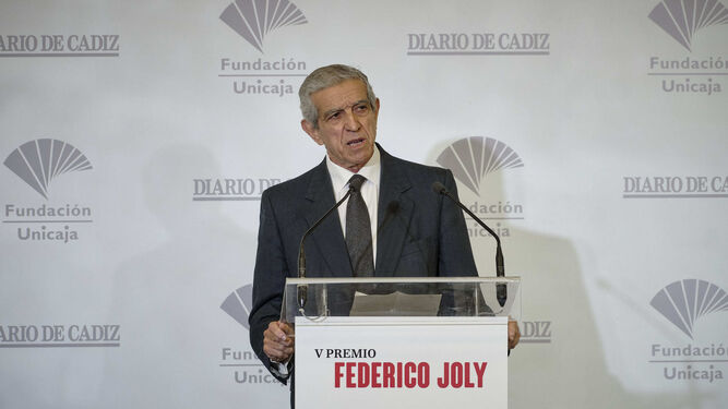 Braulio Medel, presidente de la Fundación Unicaja, durante su discurso