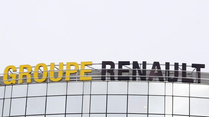 Vista del logotipo del grupo Renault.