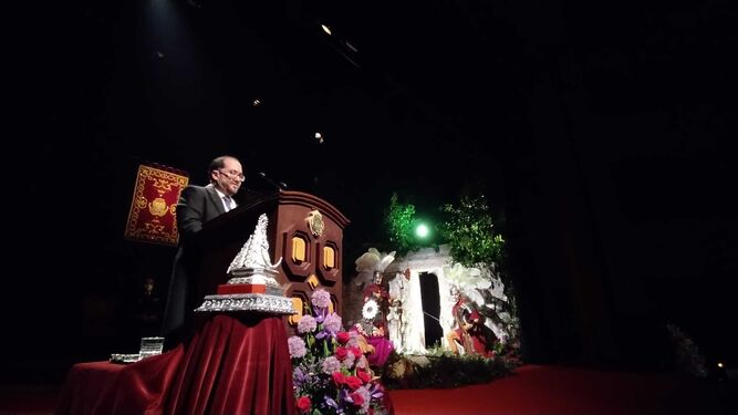 José Luis Cordero Baro, en un momento de su Pregón de la Semana Santa.
