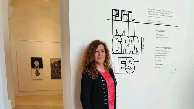 La artista Enma Lápiz, una de las comisarias de 'Migrantes'.