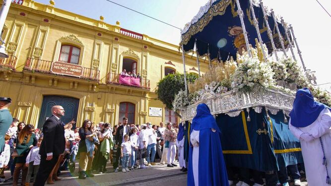 El palio de la Virgen de la Estrella, el pasado Domingo de Ramos.