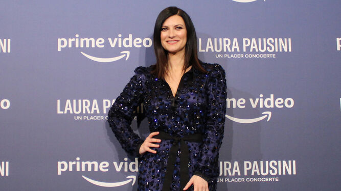 Laura PausinI en el preestreno de la película este jueves en Madrid