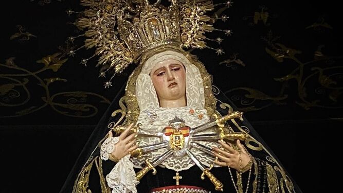 Nuestra Señora de los Dolores sale este Miércoles Santo en Sanlúcar.