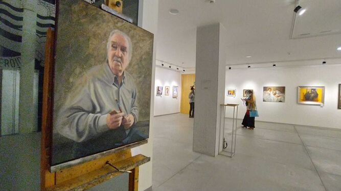Autorretrato del pintor Torres Aléu, en una exposición conmemorativa celebrada recientemente.