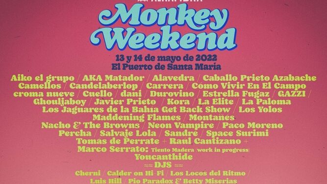 Parte del cartel de la quinta edición del Monkey Weekend.
