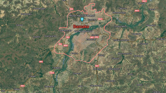 Imagen Vía satélite de Bamako