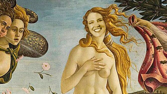 Laura Riverol da vida a la obra 'El nacimiento de Venus'  de Botticelli.