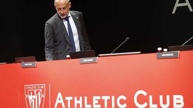 El presidente del Athletic Club de Bilbao, Aitor Elizegi