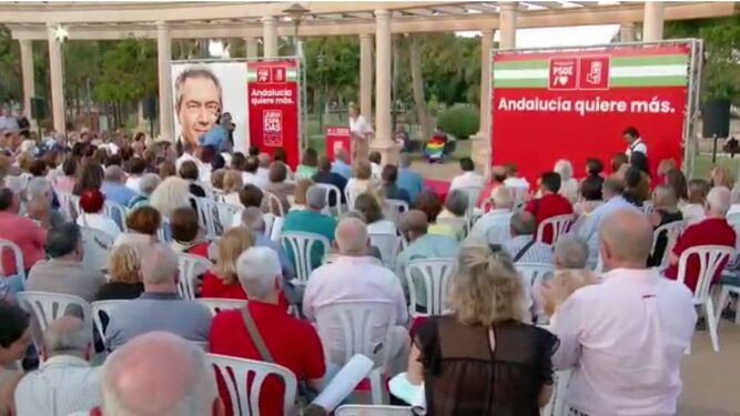 Imagen de un mitin del PSOE en Málaga