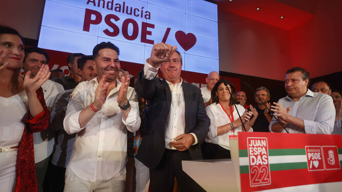 Juan Espadas, tras su derrota electoral.