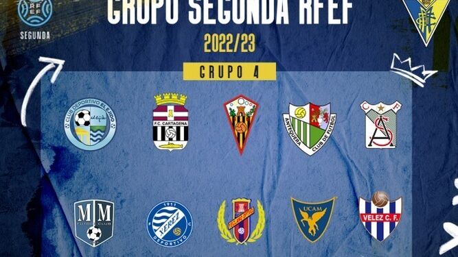 Los escudos de los clubes del grupo 4 de Segunda RFEF.