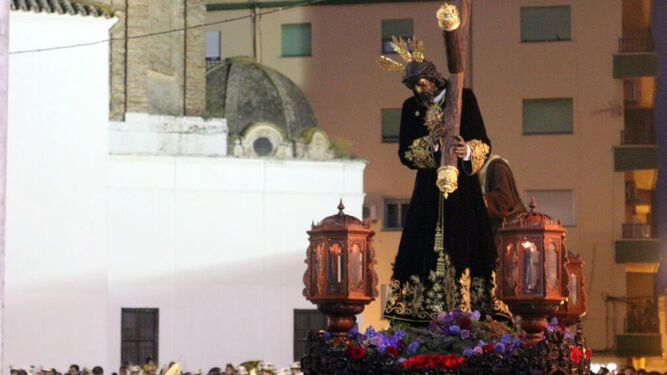 Nazareno de Puerto Real en su salida procesional del pasado Jueves Santo