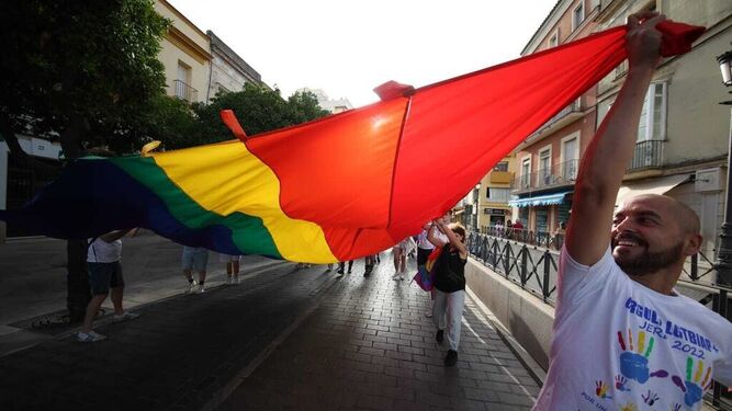 Imagen de la manifestación del Orgullo celebrada en Jerez  el pasado 18 de junio.