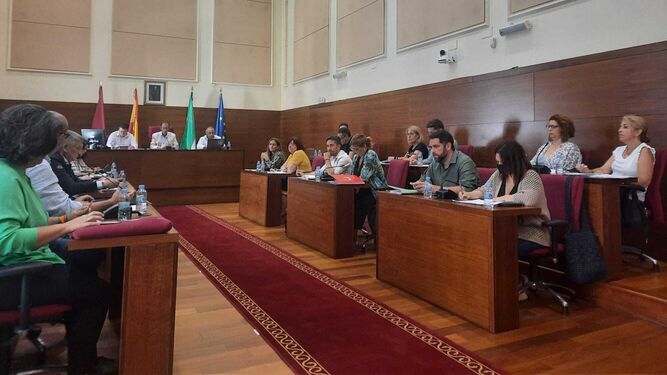 Pleno ordinario del mes de junio, en el salón de Plenos del Ayuntamiento de Chiclana.