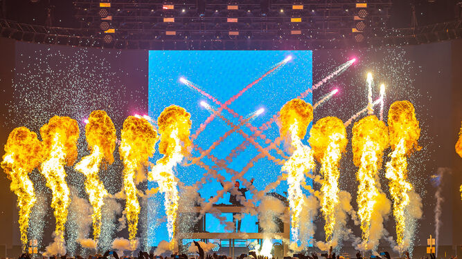 Una imagen de uno de los conciertos de la gira de David Guetta.