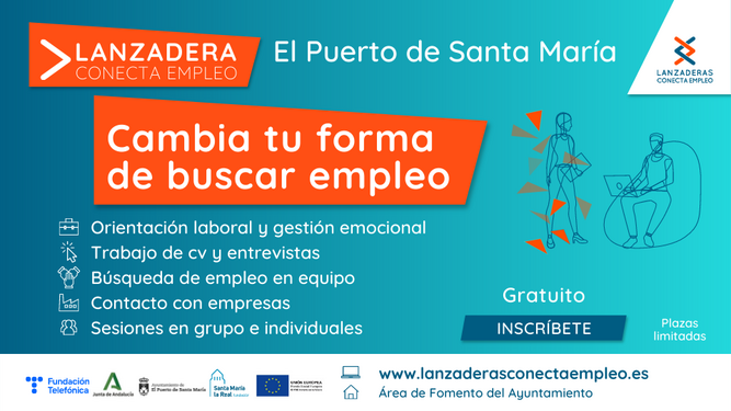 El cartel anunciador de la 'Lanzadera Conecta Empleo'.
