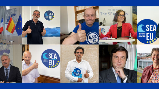 Representantes de las nueve universidades europeas que componen la alianza académica SEA-EU.