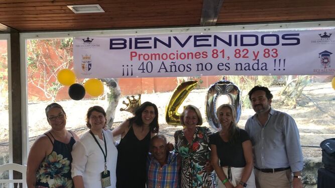 Promoción del 83; Pilar Meléndez, María José Rodríguez, Lola Delgado, José Caballero, Katjan Vo Krogh, Begoña Corrales y Carlos Pepe Ruiz.
