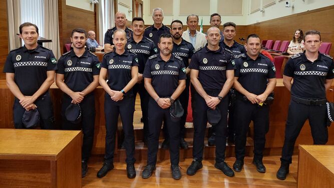Los nuevos agentes de la Policía Local de Chiclana.