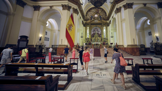 El Panteón de Marinos Ilustres, que este sábado se puede visitar en San Fernando, durante una visita guiada en una imagen de archivo.