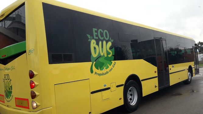 Un autobús de Chiclana que funciona con biogás.