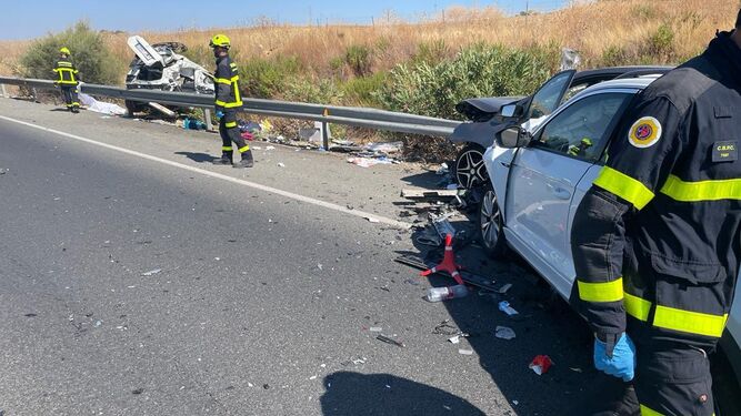 Estado de los vehículos implicados en el accidente mortal de Jerez