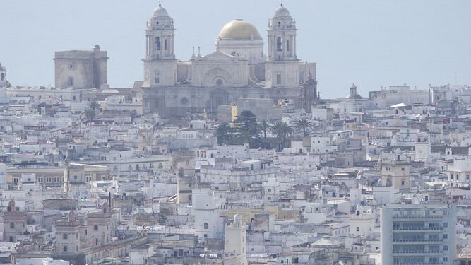 Vista de una parte del casco histórico de Cádiz