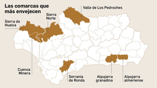 El interior de Andalucía se queda sin habitantes: estas son las zonas más vacías de la comunidad.