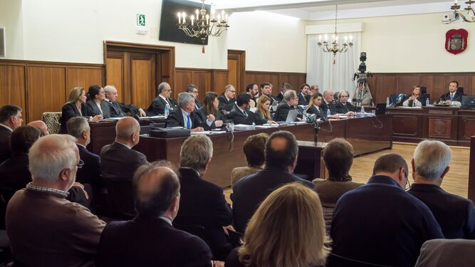 Una vista del juicio de los ERE, celebrado en la Audiencia de Sevilla en 2019.