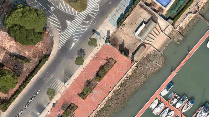 Una imagen aérea de la zona de La Puntilla donde se encuentra la estación de bombeo.