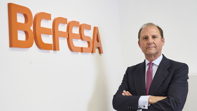 Javier Molina, presidente ejecutivo de Befesa, en la sede de la compañía en Sevilla.