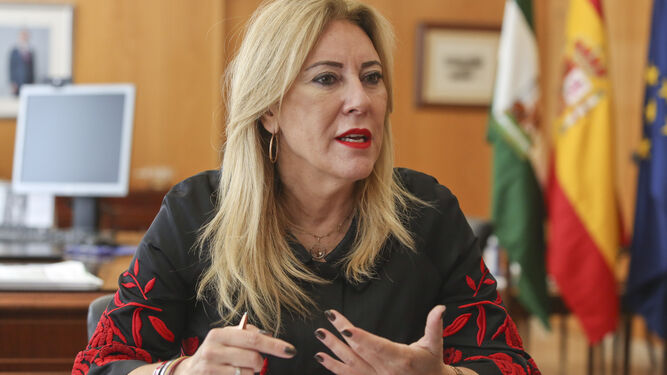 La consejera de Economía, Hacienda y Fondos Europeos, Carolina España, durante una entrevista con este periódico.