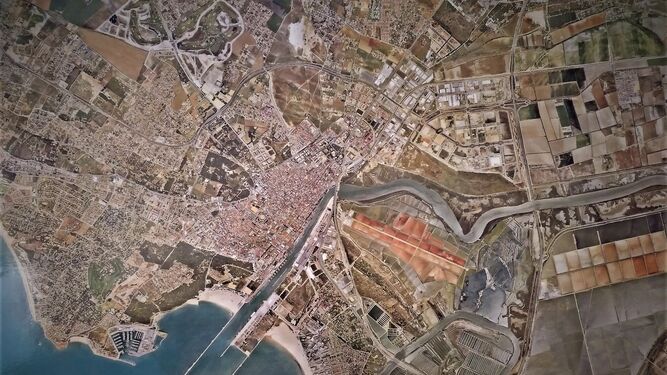 Una vista aérea del término municipal portuense.