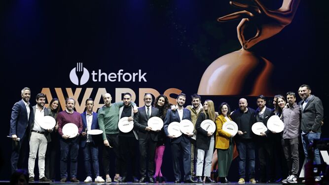 Los galadornados en el Top 10 en la foto de familia de los The Fork Awards
