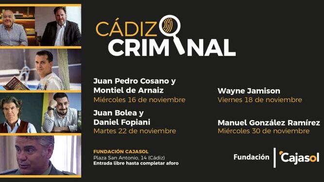 Cartel anunciador del ciclo Cádiz Criminal.
