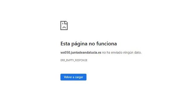 La web del Bono Joven al Alquiler en Andalucía sigue caída.