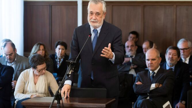José Antonio Griñán durante su declaración en el juicio de los ERE.