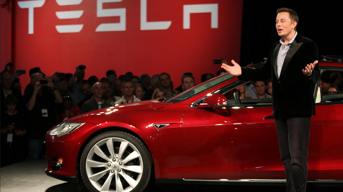 Elon Musk, en una presentación de Tesla