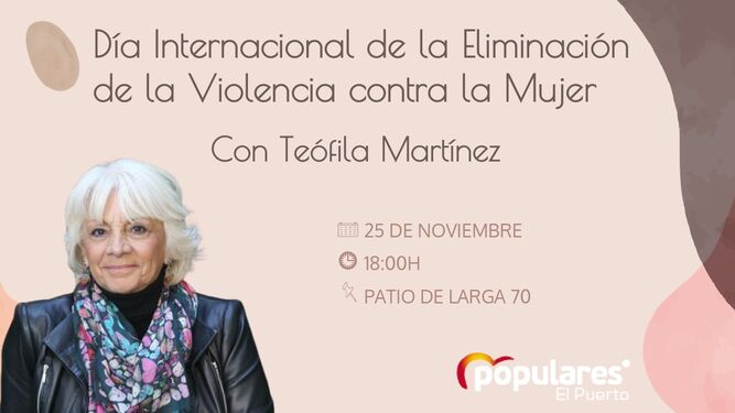Teófila Martínez  ofrecerá una conferencia el viernes en Larga, 70.