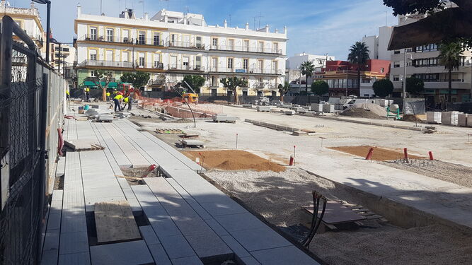 Obras en la Plaza del Rey.