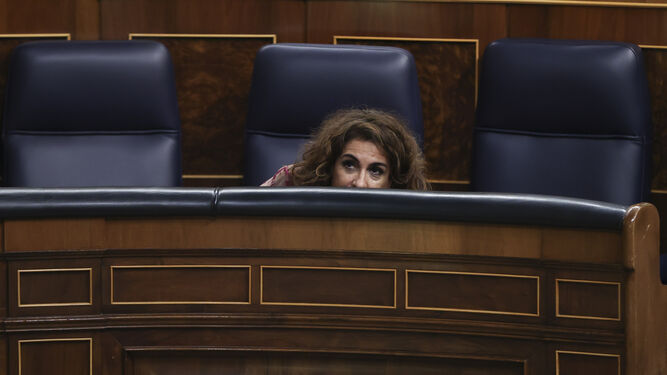 La ministra de Hacienda, María Jesús Montero, la semana pasada en el Congreso de los Diputados