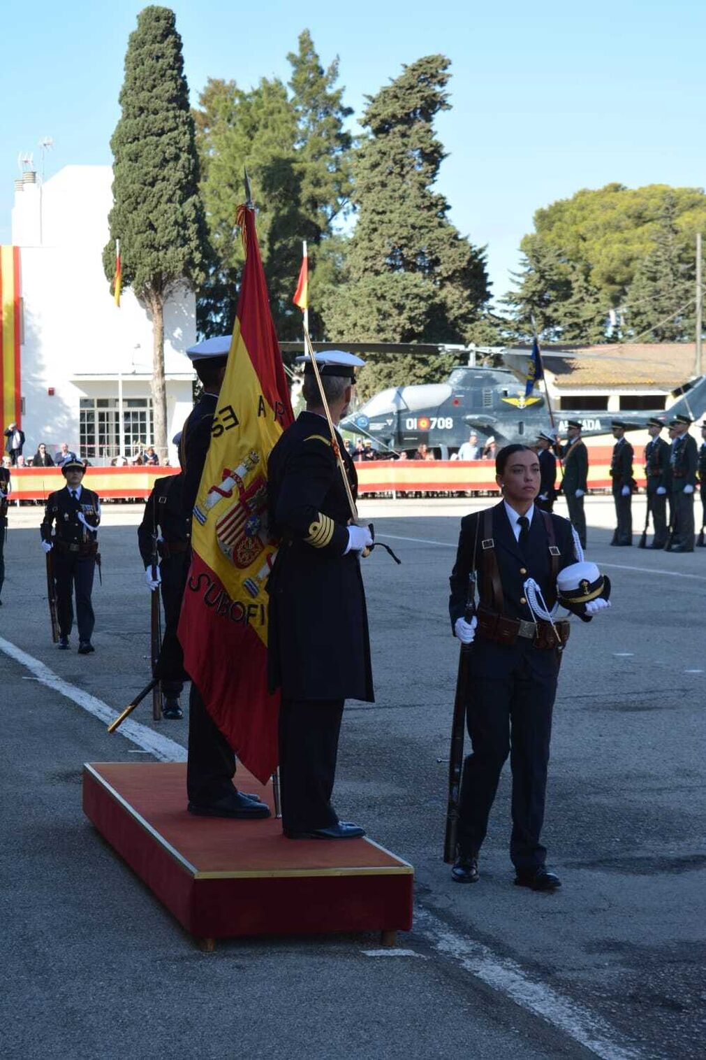 Jura de bandera en la Escuela de Suboficiales de San Fernando