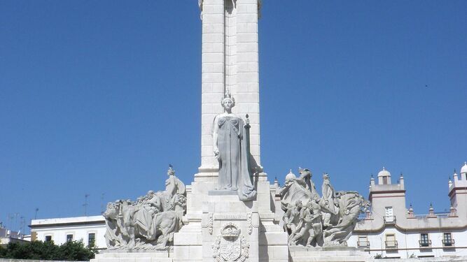 Imagen de una parte del Monumento a las Cortes de Cádiz