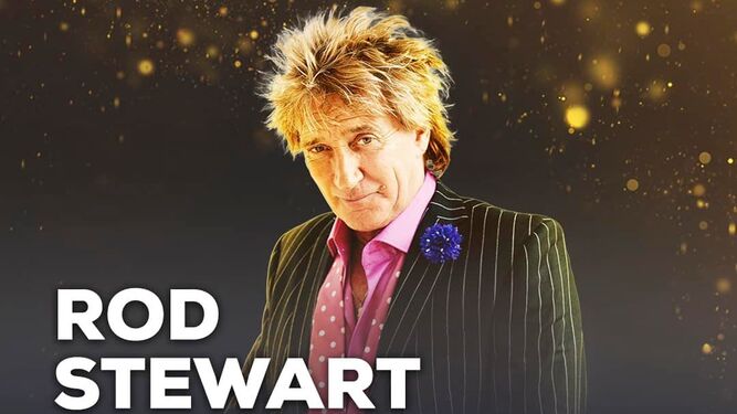 El cartel anunciador del concierto de Rod Stewart.