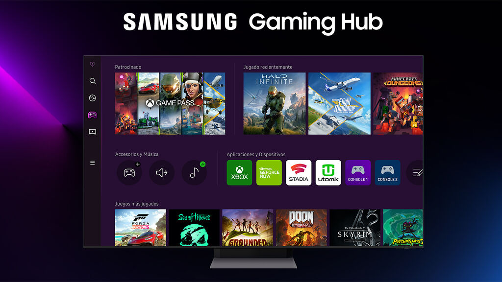 Gaming Hub en el televisor Samsung QN900B Neo QLED 8K